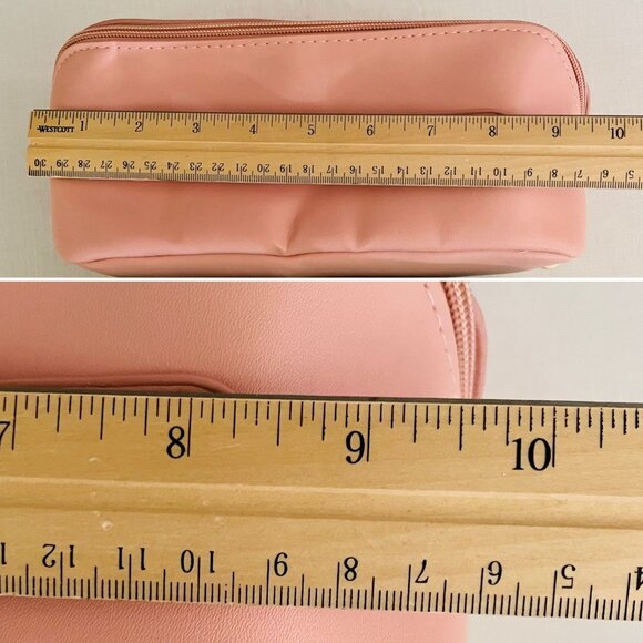 Cosmetics Makeup Organizer Bag with Handle Pink Large Capacity Perfect for Trave - Picture 7 of 12